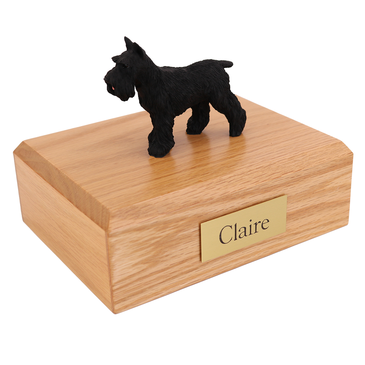 Dog, Schnauzer, Black - Figurine Urn